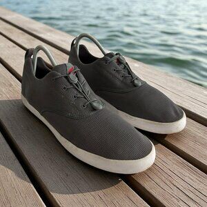 Sperry Mens Flex Deck Gray Mesh Water Shoes Quick Dry Sneaker 13 Bungie Tie